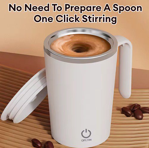 Auto Magnetic Mug, Automatic Stirring Coffee Mug โ Rechargeable 400ML Stainless Steel Self-Mixing Cup - Image 11
