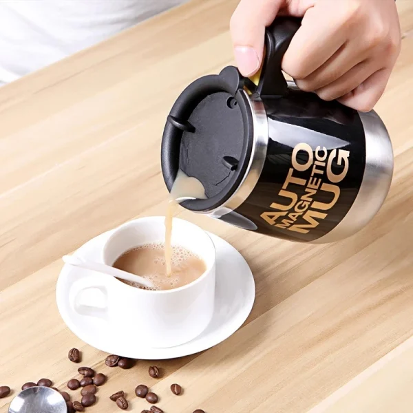 Auto Magnetic Mug, Automatic Stirring Coffee Mug โ Rechargeable 400ML Stainless Steel Self-Mixing Cup - Image 6