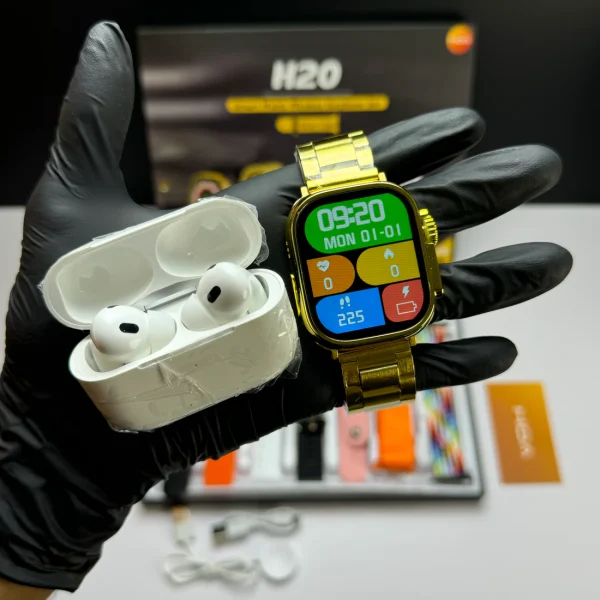 📢 H20 Ultra Smartwatch 10 In 1 + Free Airpods 📢