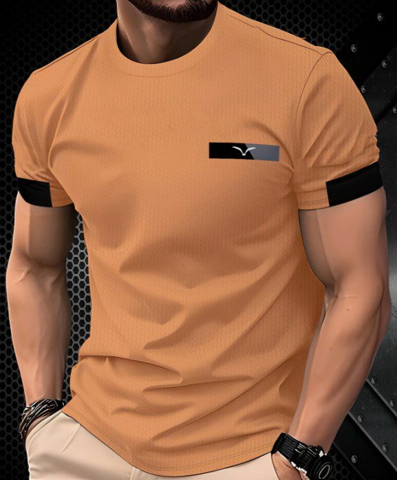 Men'S Stylish Mustard Yellow T-Shirt