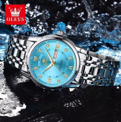 OLEVS Luxury Couple Watches 2025 – Flywheel Design, Waterproof & Stylish Chronograph for Men & Women - Image 3