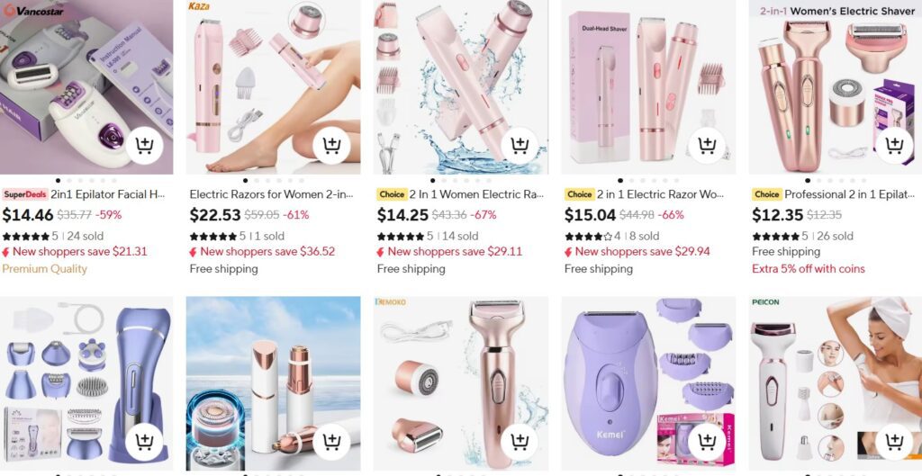 Electric Razors for Women 2 In 1 Bikini Trimmer