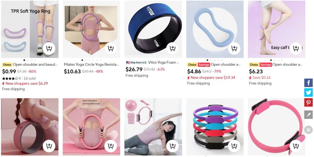 Yoga Ring Fitness Equipment 4pcs Set 