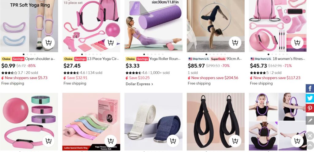 Yoga Ring Fitness Equipment 4pcs Set 