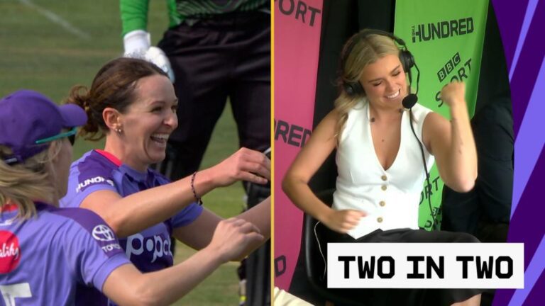 The Hundred 2025 Final: Southern Brave v Northern Superchargers: Kate Cross two wickets in two balls