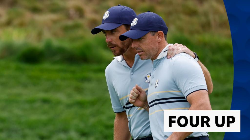 Ryder Cup video: Rory McIlroy & Tommy Fleetwood go four up after birdie
