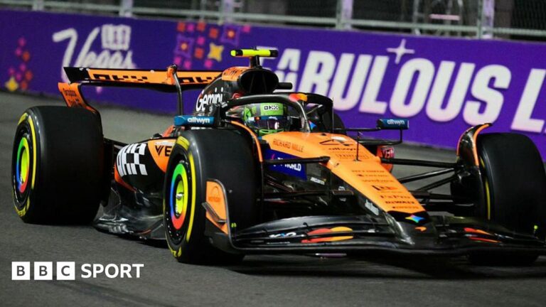 Las Vegas Grand Prix 2025: Lando Norris fastest in Friday practice as loose manhole cover disrupts session