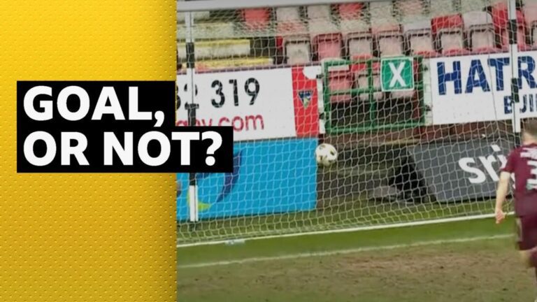 In or out? Dunfermline's Kane goes agonisingly close to opener