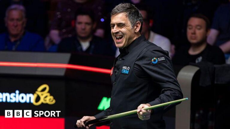 Ronnie O’Sullivan in control against China’s He Guoqiang in first round of World Snooker Championship