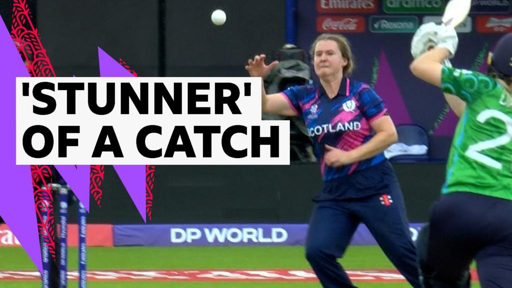 Scotland v Ireland T20 World cup: Kathryn Bryce’s amazing one-handed catch removes Alana Dalzell