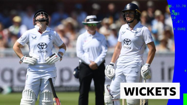 England v India Day Two: Heather Knight and Maia Bouchier depart early to leave England 32 – 3